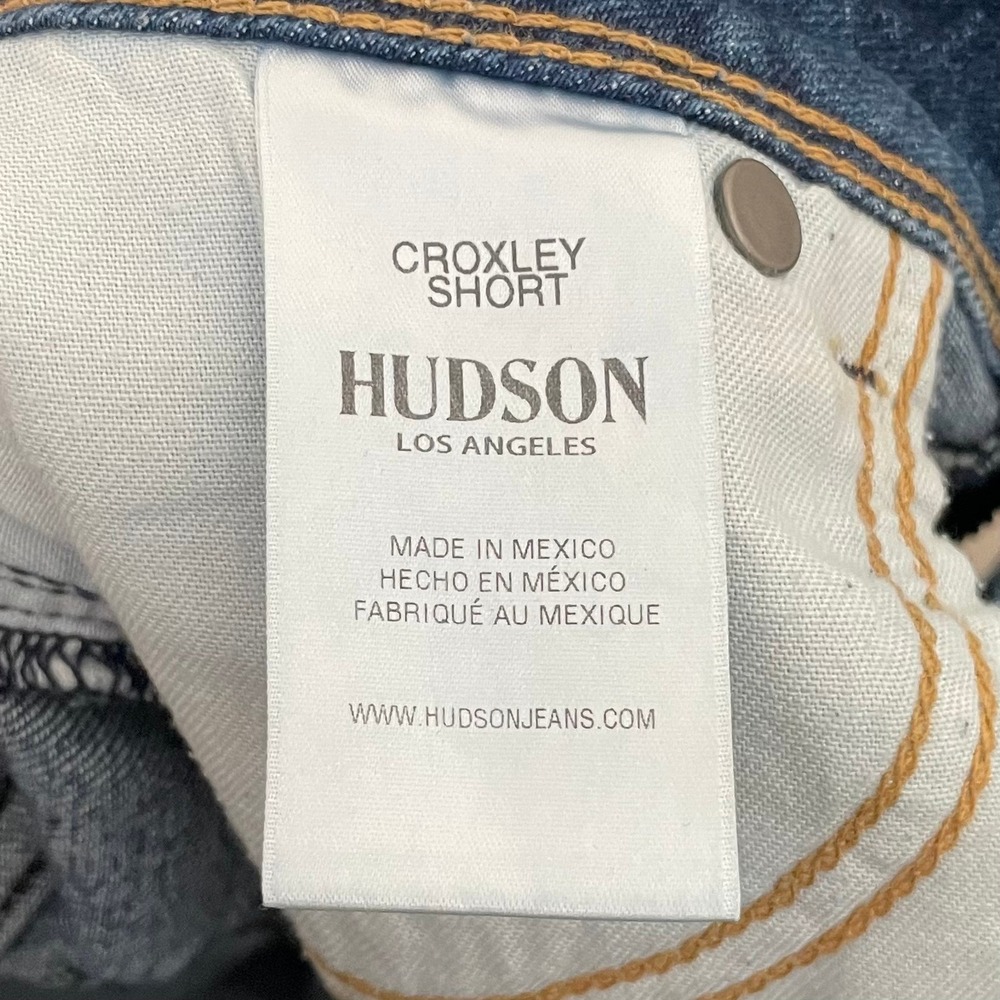 Hudson Shorts Womens Size 26 Blue Croxley Mid Rise Cuffed Denim Cotton Casual - Picture 8 of 10